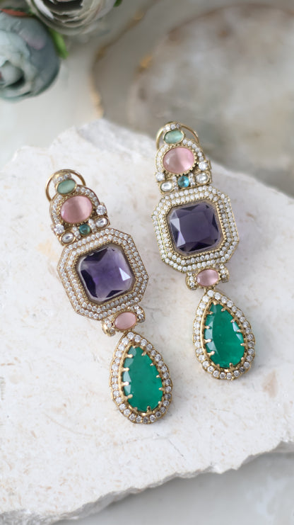 Sanya earrings - Purple