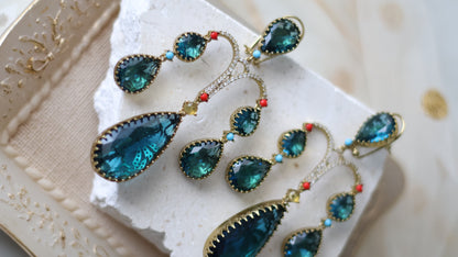 Ina earrings - Teal