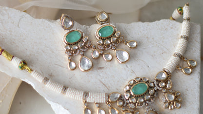 Mehar necklace set - Aqua