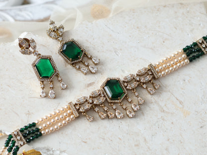 Zinni Necklace set - Green