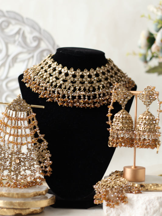 Reshma Necklace set - Brown