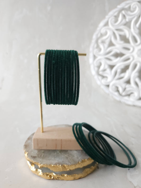 Bangles - Green velvet