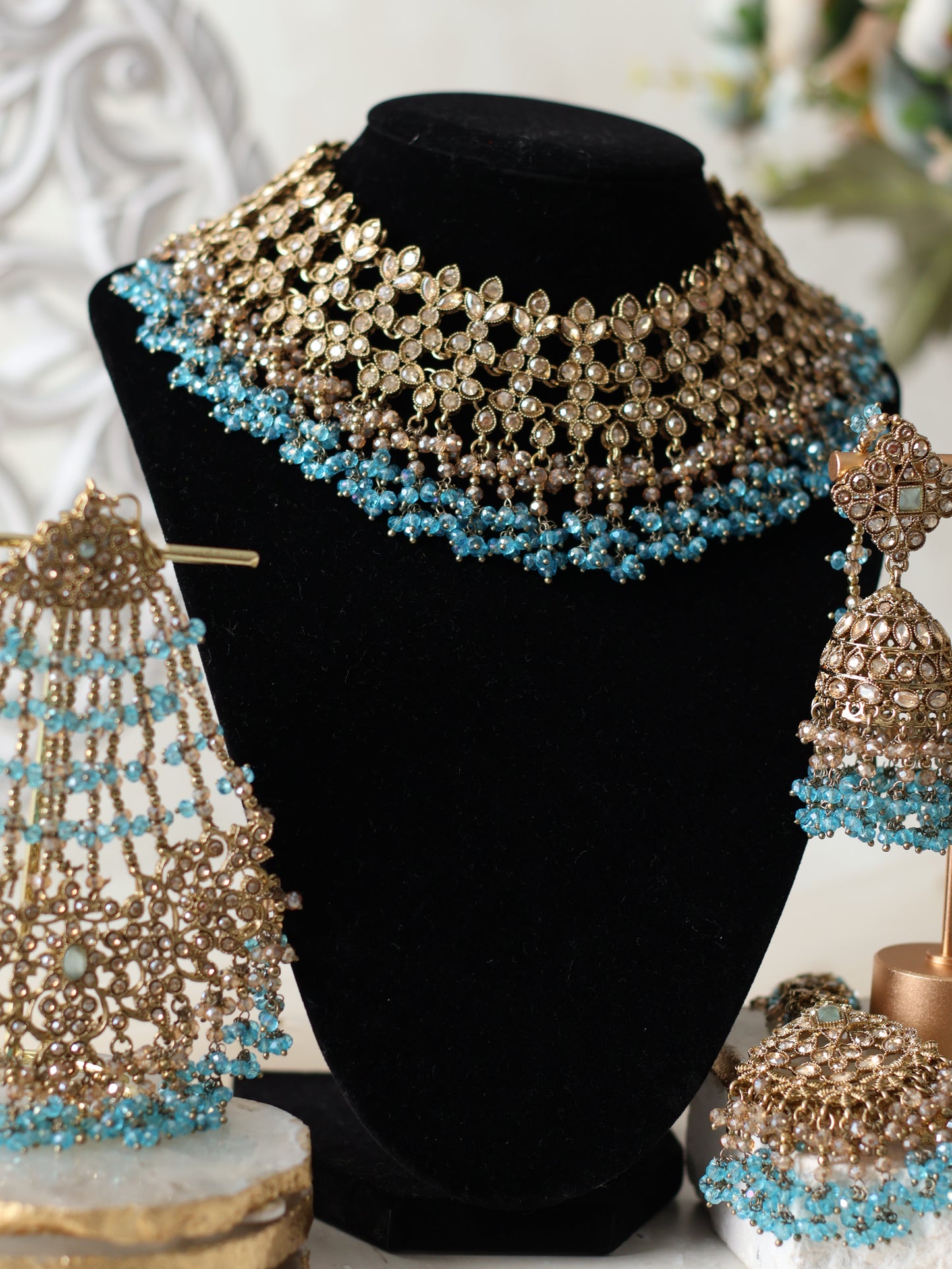 Reshma Necklace set - Blue