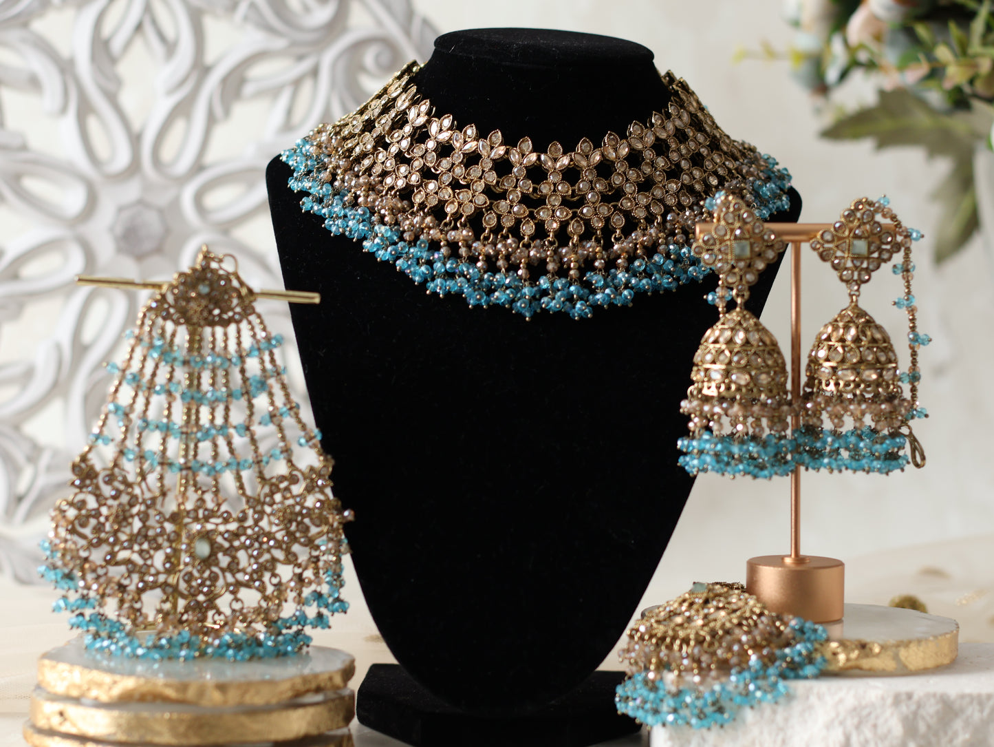 Reshma Necklace set - Blue