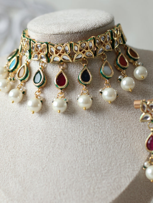 Jannat necklace set - Multicolour