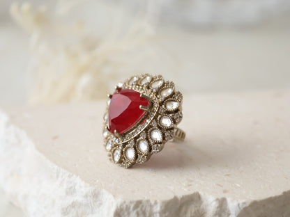 Nikki ring - Maroon