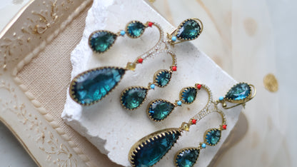 Ina earrings - Teal