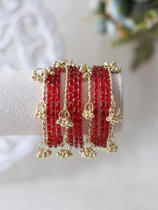 Kashmiri Bangles- Red