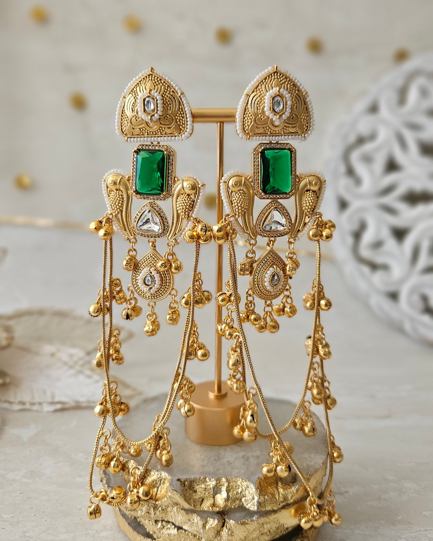 Roza earrings - Green