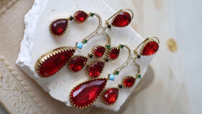 Ina earrings - Red