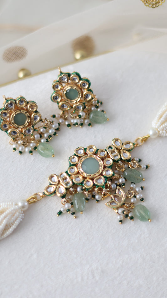 Tavleen necklace set - Mint