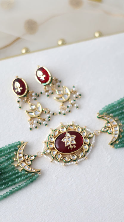 Nimrat necklace set - Green