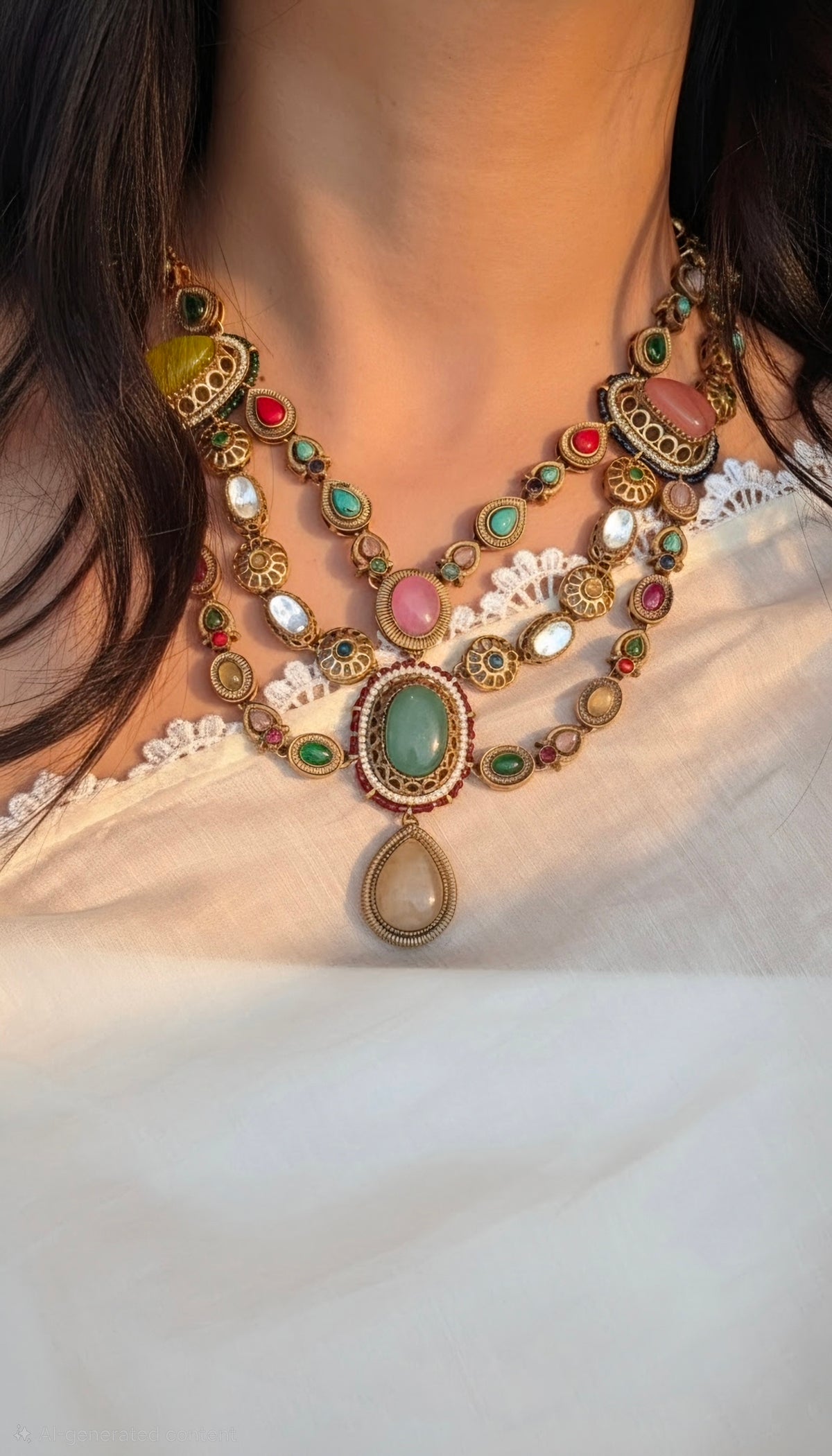 Bella necklace set - Green