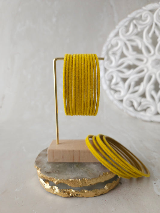 Bangles - Mustard velvet