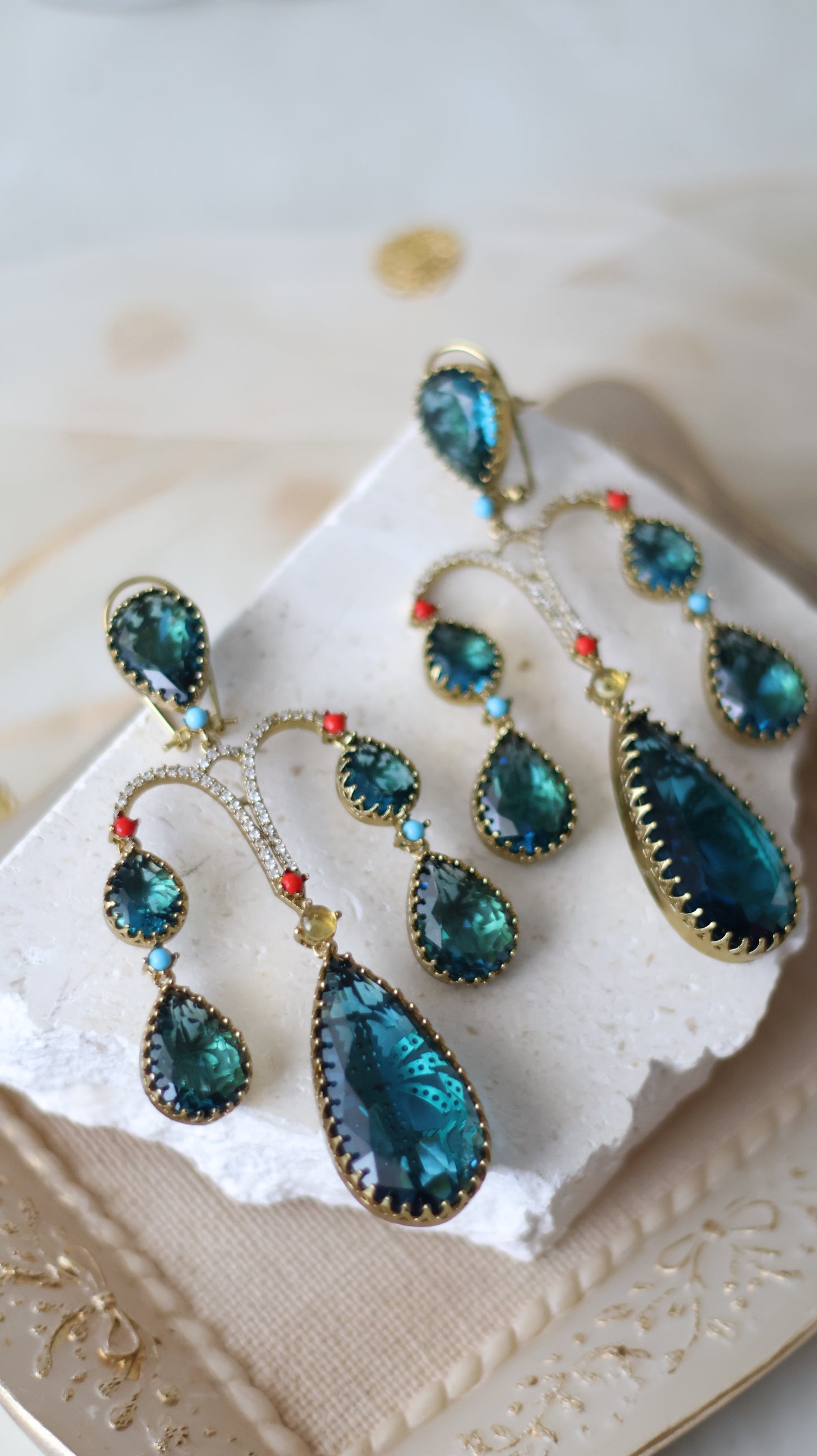 Ina earrings - Teal