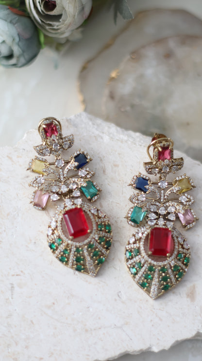 Avni earrings - Ruby
