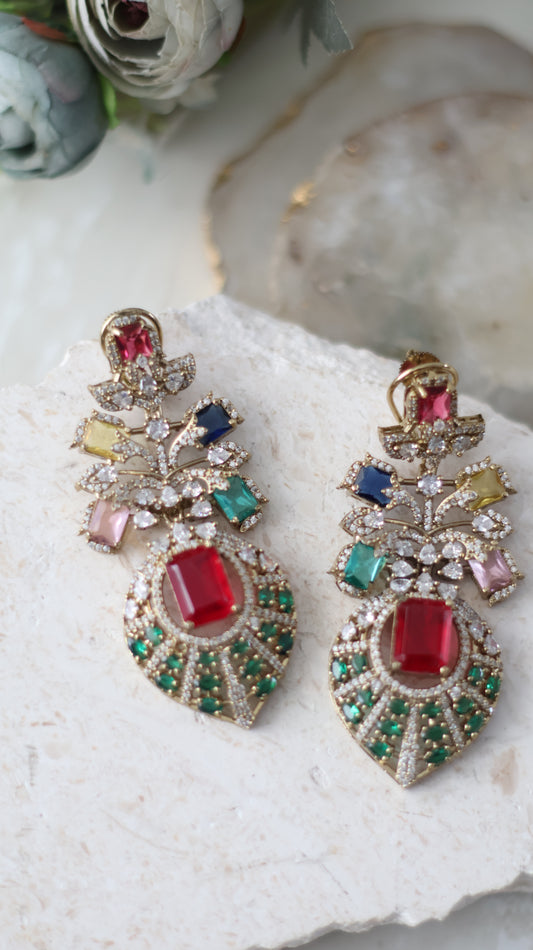 Avni earrings - Ruby
