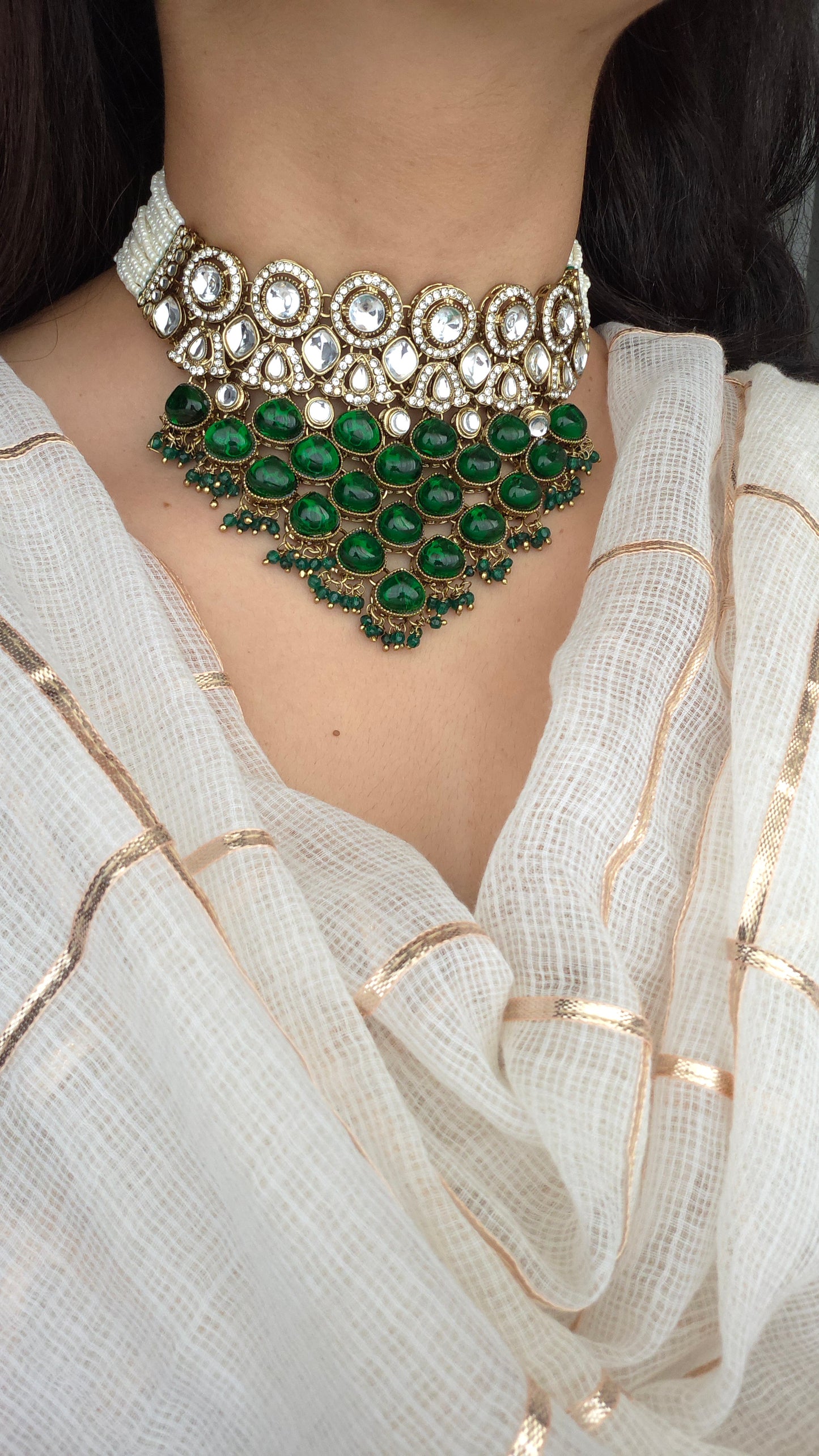 Aamna necklace set - Ruby