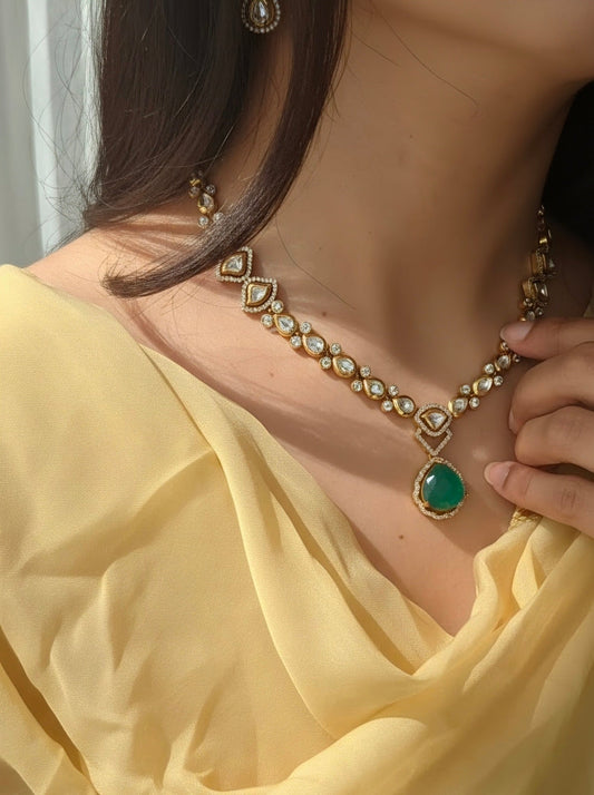 Ivleen necklace set - Sea Green