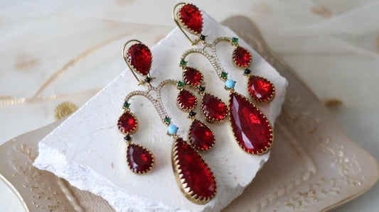 Ina earrings - Red
