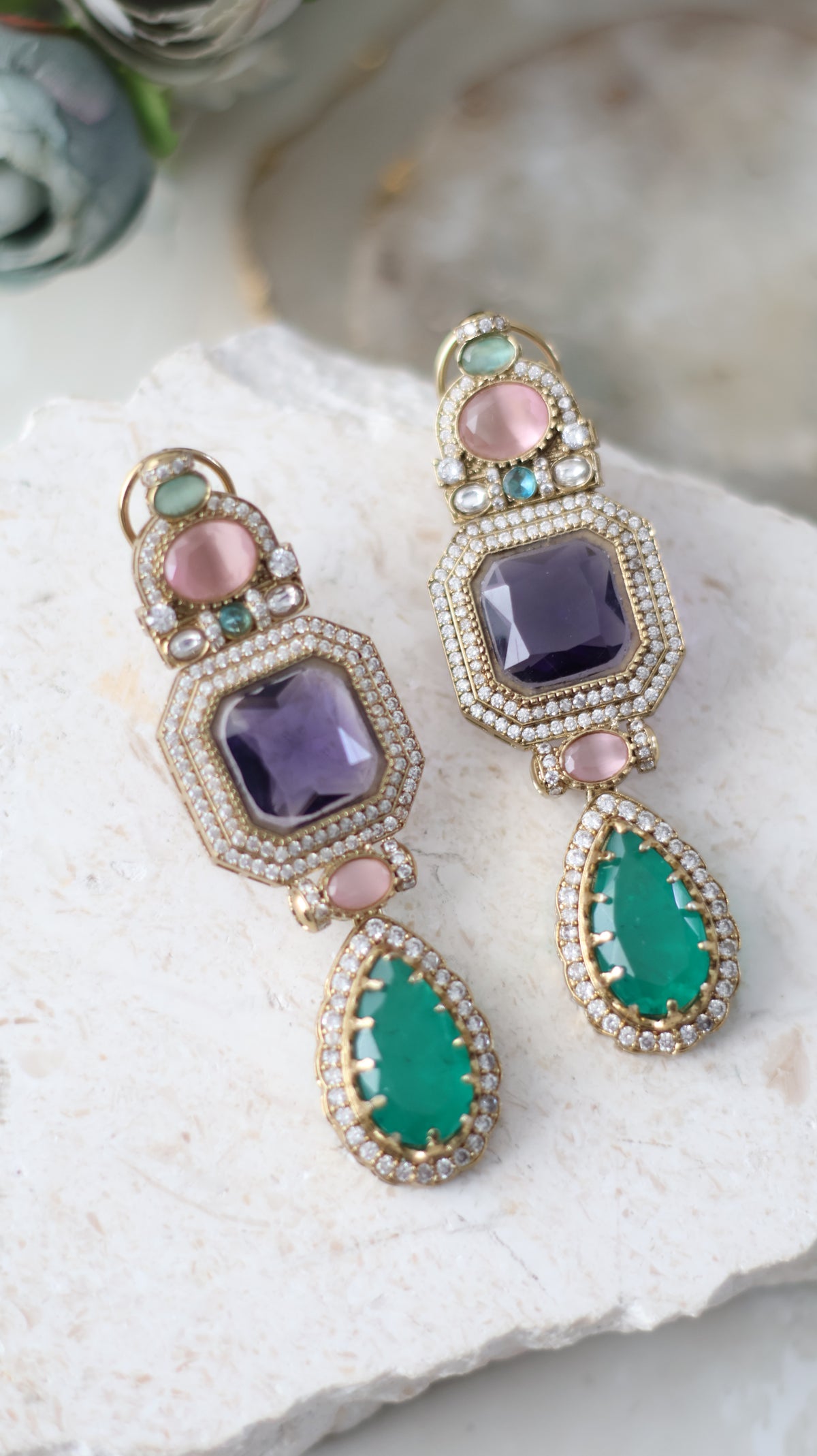 Sanya earrings - Purple