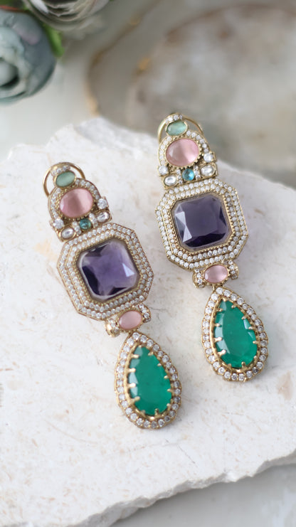 Sanya earrings - Purple