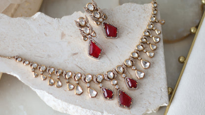 Fareen necklace set - Ruby