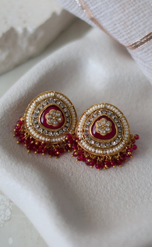 Himani studs - Fuschia