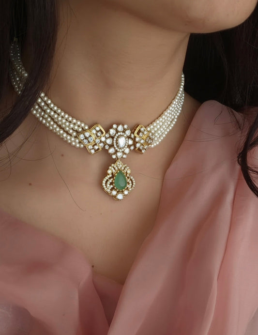 Arabella necklace set - Aqua
