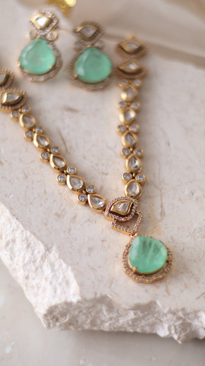 Ivleen necklace set - Aqua
