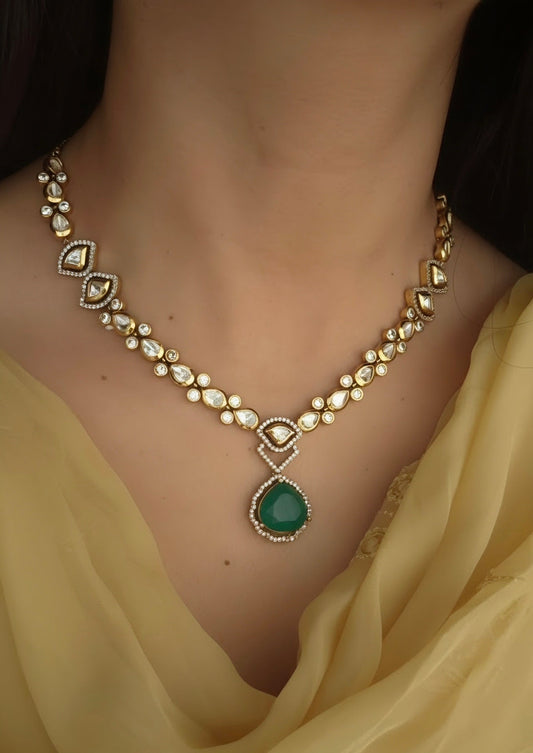 Ivleen necklace set - Sea Green