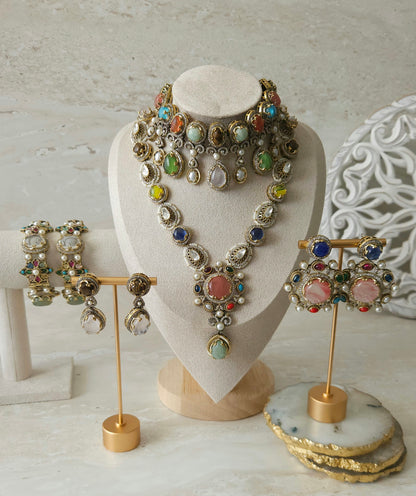 Noorika necklace set - Mint