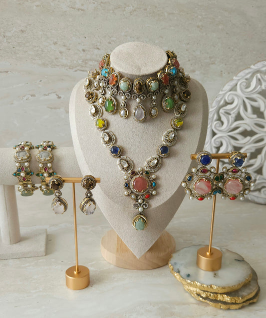 Noorika necklace set - Mint