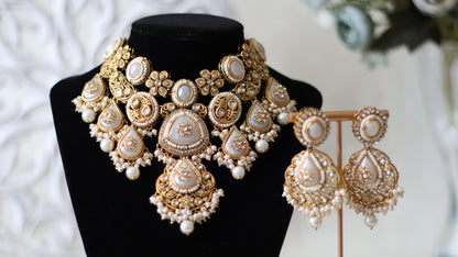 Jannat necklace set - White