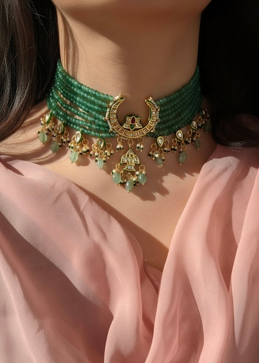 Jasleen necklace set - Pink