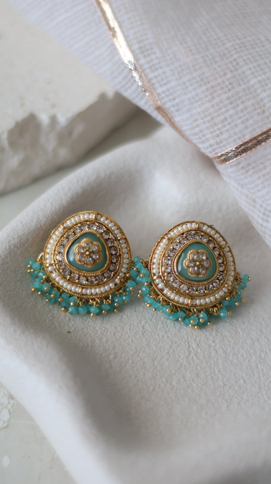 Himani studs - Aqua