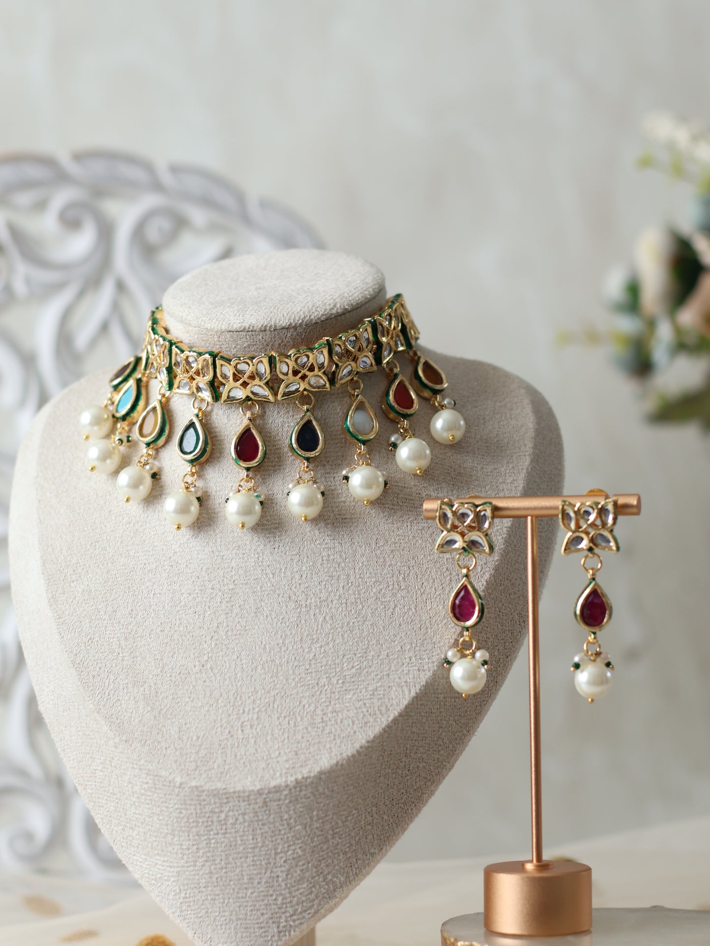 Jannat necklace set - Multicolour