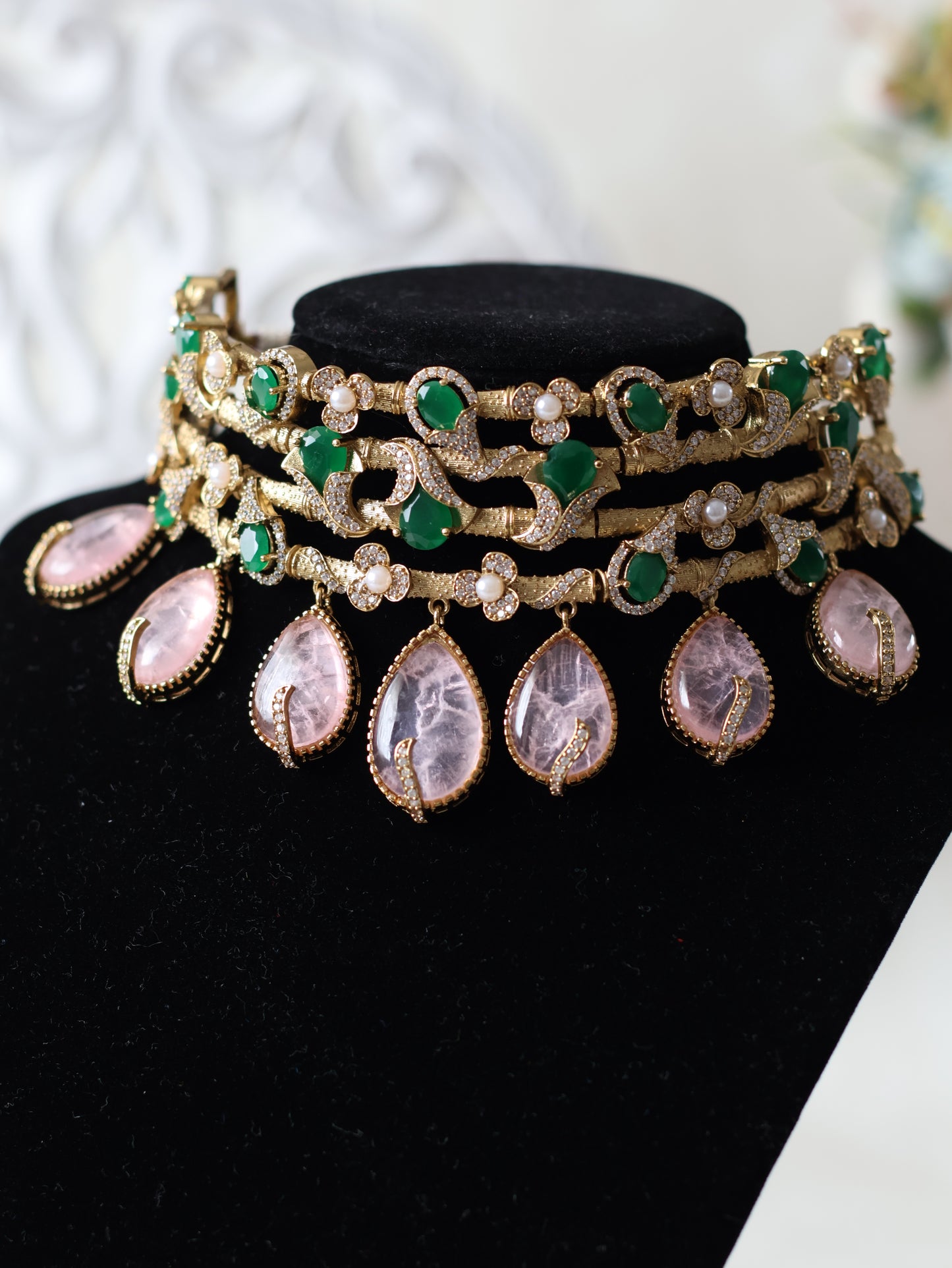 Wafa Necklace set - Pink