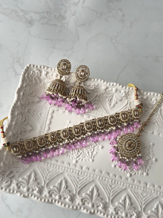Sofia necklace set - Lilac