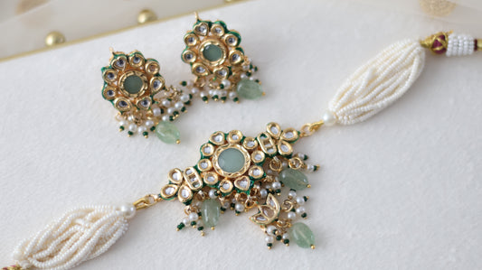 Tavleen necklace set - Mint