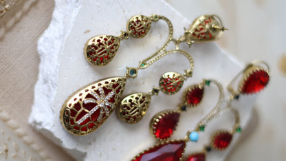 Ina earrings - Green