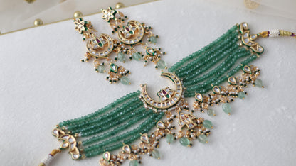 Jasleen necklace set - Green