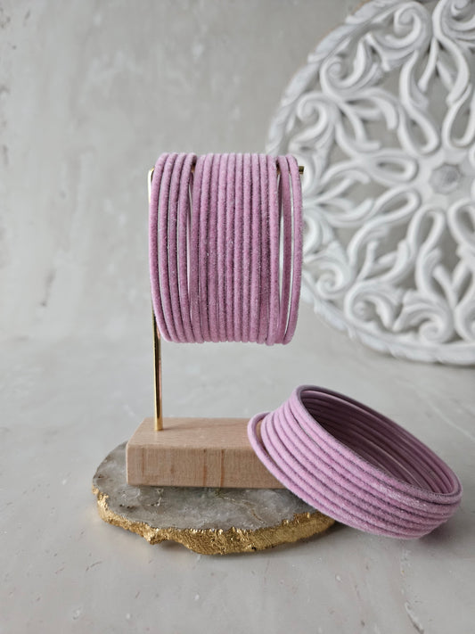 Bangles - Baby pink velvet